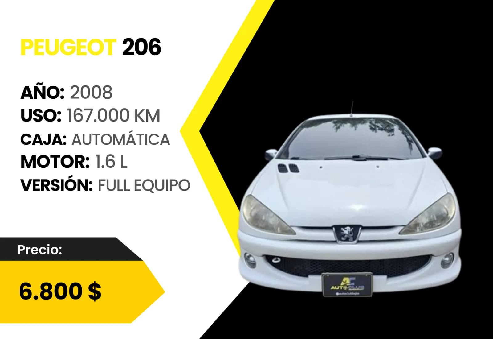 Peugeot 206 2008 Full Equipo en venta en Auto Club Barquisimeto