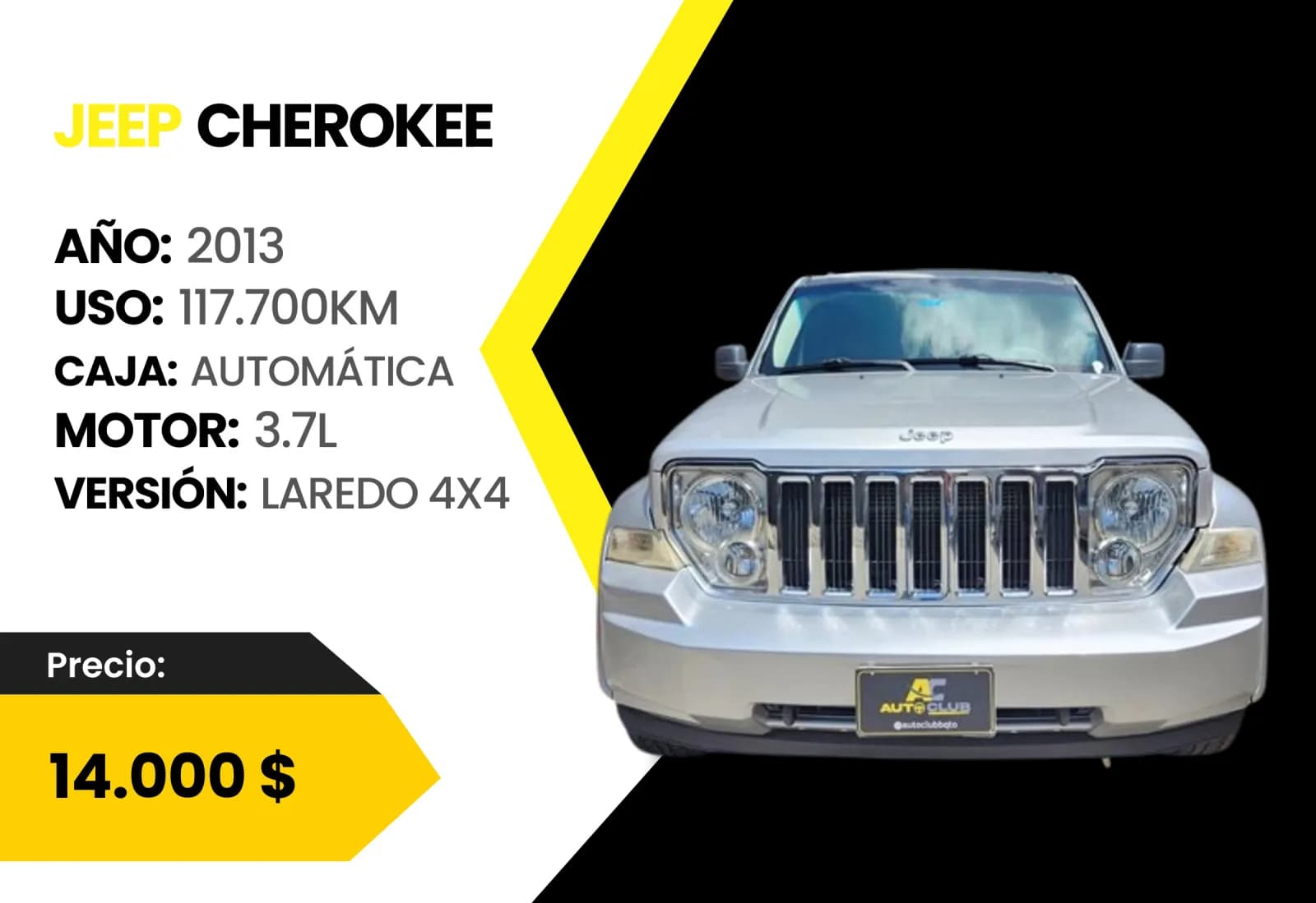 Jeep Cherokee 2013 Laredo 4X4 en venta en Auto Club Barquisimeto