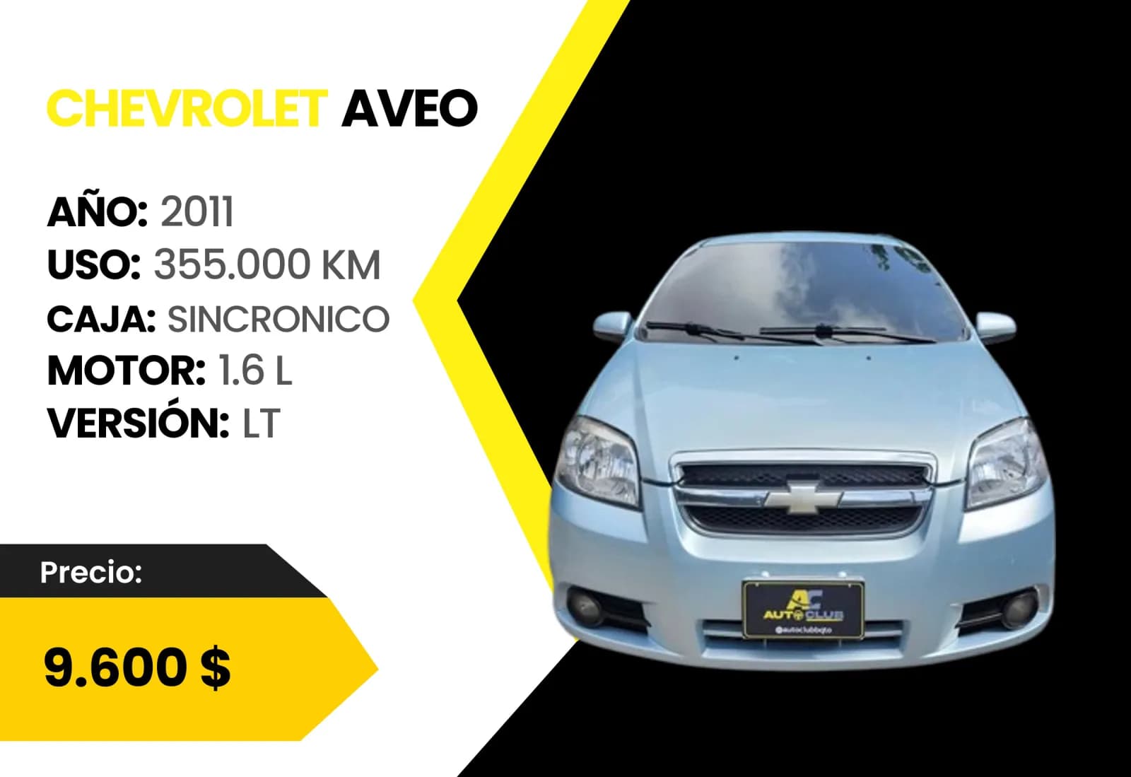 Chevrolet Aveo 2011 Lt en venta en Auto Club Barquisimeto
