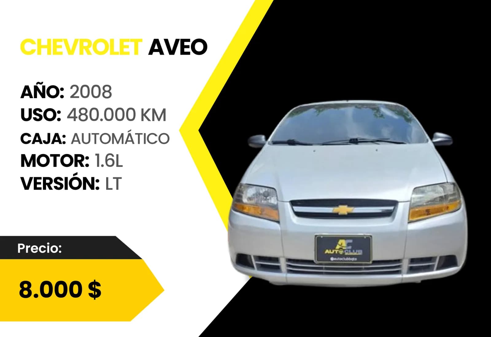 Chevrolet Aveo 2008 Lt en venta en Auto Club Barquisimeto