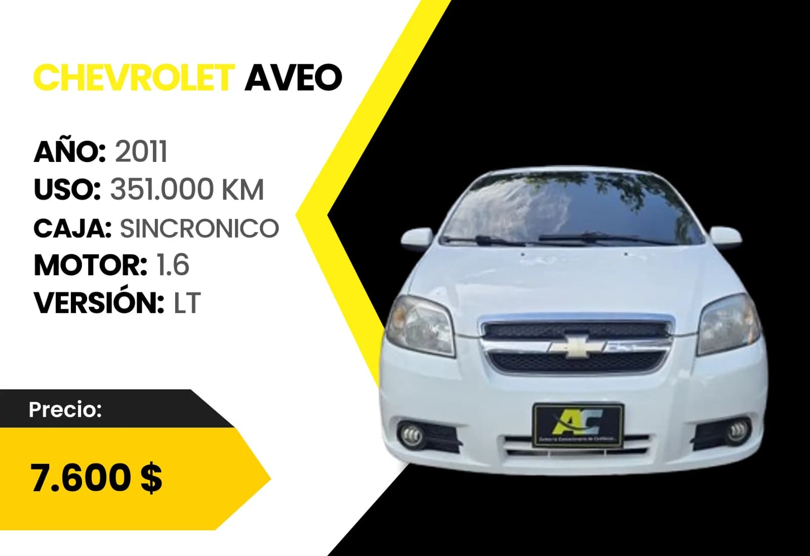 Chevrolet Aveo 2011 Lt en venta en Auto Club Barquisimeto