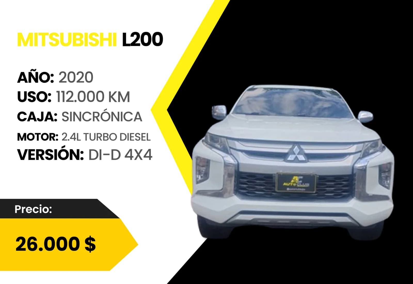 Mitsubishi L200 2020 Di-D 4X4 en venta en Auto Club Barquisimeto