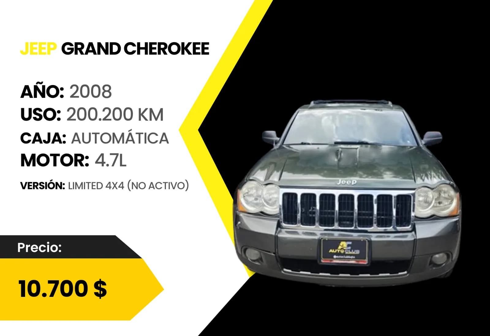 Jeep Grand Cherokee 2008 Limited 4X4 (No Activo) en venta en Auto Club Barquisimeto