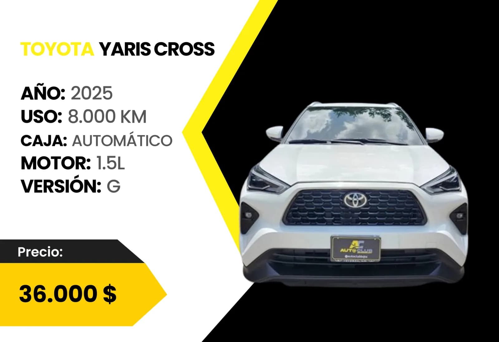 Toyota Yaris Cross 2025 G en venta en Auto Club Barquisimeto